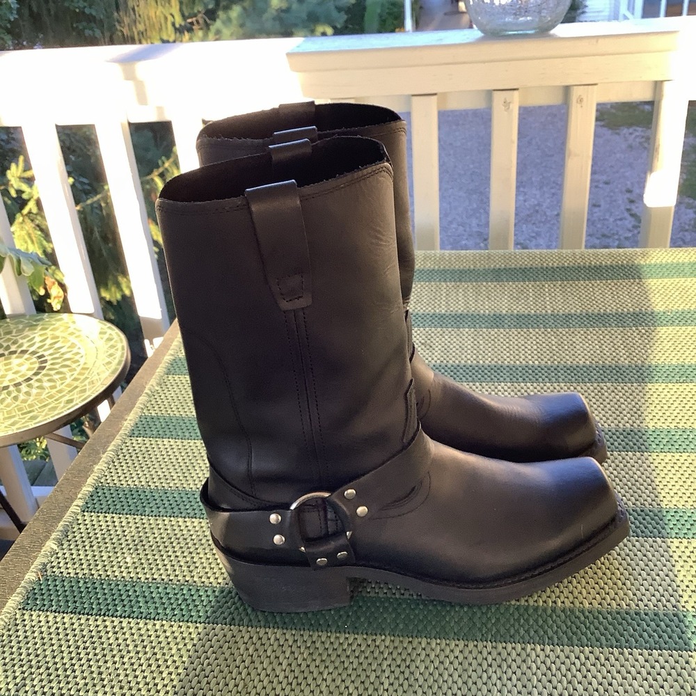 Durango DB510 Men's 10.5 D Black Leather 11" Harness Motorcycle Biker Boots